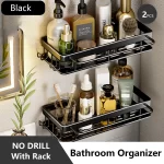 Bathroom Storage Rack Stainless Steel Anti Rust Storage Shower Rack Suction Cup Storage Rack Household Storage Appliances - Image 15