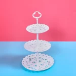 Plastic Cake Stand Home Party Dessert Table Display Rack Dessert Cake Tray Cold Meal Tea Break Table Afternoon Tea Center Rack - Image 3