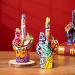 Graffiti Middle Finger Figurines Pop Street Art Statue Desktop Living Room Home Decoration Accessories Mantel Bookshelf Interior - Image 4