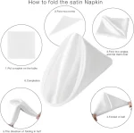 60 Pack 30*30cm Wine Red Satin Table Napkins Soft Smooth Cloth Napkins Silky Satin Cloth Napkins for Restaurant Party Decoration - Image 6