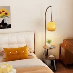 French Mid Century Floor Lamp with Side Table Sofa End Table Ambient Lighting Room Decoration Light Floor Lamp LED - Image 5