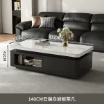 Storage Luxury Coffee Table Modern Living Room Designer Drawers Organizer Moving Side Table Writing Mesa Auxiliar Home Furniture - Image 17