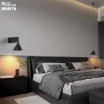 Modern Aluminum Wall Sconce with Cone Shade, Brushed Silver & Matt Black Wall Light for Bedroom Living Room Hotel，3-Colors Dim - Image 2