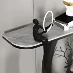 Unique Hall Metal Console Tables Entrance Nordic Lobby Modern Console Table Midcentry Simple Consolle Ingresso Home Furniture - Image 2