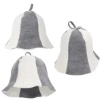 3 pcs Felt Sauna Hats Thick Sauna Hats Protective Sauna Hats Comfortable Sauna Caps - Image 3
