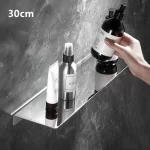 304 Stainless Steel Bathroom Storage Rack 20/30/40/50CM Brushed Chrome Shower Rack Corner Rack Multifunctional Bathroom Hardware - Image 11