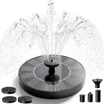 Outdoor Solar-Fountain-Pump with Multiple Nozzles BirdBath Water Feature for Garden Courtyard Pond Pool Ornament - Image 2