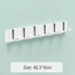 Foldable Coat Rack Wall Hanger Shelves Steel Shelf Behind Door Hooks Clothes Organizer Towel Rack Key Storage Bathroom Furniture - Image 15