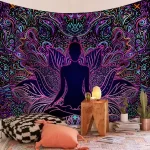Indian Mandala Wall Hanging Tapestry Psychedelic Bohemian Home Decoration Aesthetic Living Room Background Cloth Beach Yoga Mat - Image 14