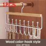 Hanger For Closet Organizer Wardrobe Organizer Clothes Hat And Bag Hook Metal Wall Mounted Coat Rack With 8 Storage Hooks - Image 7
