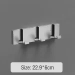 Foldable Coat Rack Wall Hanger Shelves Steel Shelf Behind Door Hooks Clothes Organizer Towel Rack Key Storage Bathroom Furniture - Image 8
