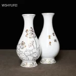 Home Ceramics Lotus Vases Ornaments Buddha Hall Worship Accessories Living Room Flower Arrangement Vase Decoration Crafts - Image 5