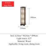 Modern Floor Lamp Living Room for Bedroom Bedside Home Decoration LED Light Solid Wood Lampshade Sofa Dining Study Table Fixture - Image 7