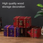Practical Home Office Storage Box Storage Box Password Storage Box Retro Wooden Storage Box Versatile Functionality - Image 6