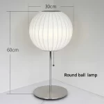 Nelson bubble floor lamp wabi sabi white ufo Silk lamp Danish designer Living Room Sofa Side Bedroom Bedside Standing Led Lamp - Image 15