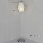 Nelson bubble floor lamp wabi sabi white ufo Silk lamp Danish designer Living Room Sofa Side Bedroom Bedside Standing Led Lamp - Image 17