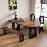 Modern Japanese Dining Table Waterproof 8 People Living Stand Dining Table Legs Minimalist Muebles Para El Hogar Furniture - Image 8