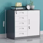 3/4/5 Drawer Office Filing Cabinet Lock Dividers Storage Filing Cabinets Living Room Organizer Cabinet Kitchen Home Furniture - Image 8