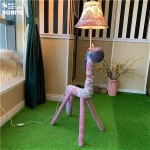 Floor Lamp For Living Room Decoration Lighting Fabric  Animal  American Flag Horse Kids Toy Floor Lights Bedroom