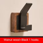 Walnut Coat Wall Hook Wall Hanging Coat Rack for Bathroom Kitchen Bedroom Hallway Wall Hooks Coat Clothes Holder - Image 10