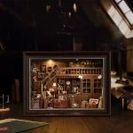 Book Nook Kit Secret Attic DIY 3D Wooden Puzzle Bookshelf Insert Dollhouse Model Bookend Building Home Decoration  Photo Frame - Image 2