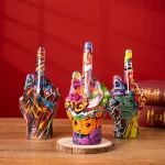 Graffiti Middle Finger Figurines Pop Street Art Statue Desktop Living Room Home Decoration Accessories Mantel Bookshelf Interior - Image 2