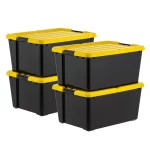 IRIS 20 Qt. Plastic Storage Bins with Lids, Stackable Storage Containers, Totes, 6 Pack - Image 7