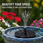Outdoor Solar-Fountain-Pump with Multiple Nozzles BirdBath Water Feature for Garden Courtyard Pond Pool Ornament