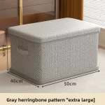 Clothes Storage Box Household Large-capacity Wardrobe Snacks Toys Layered Finishing Artifact Folding Storage Box Basket with Lid - Image 7