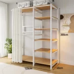 Modern Wardrobes Organizer Closet Storage Bedroom Coat Rack Floor Corner Household Metal Hanger Hat Rack Shelf Home Furniture - Image 8