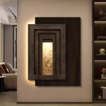Three Dimensional Abstract Living Room Decoration Painting Sofa Background Wall Hanging Painting Simple Entrance Led Mural Light - Image 4