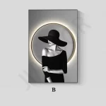 Modern Minimalist Living Room Decoration Paintingled Light Mural Luxurious Floor Painting Sofa Background Wall Hanging Painting - Image 7
