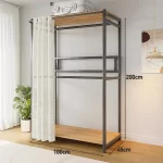 Modern Wardrobes Organizer Closet Storage Bedroom Coat Rack Floor Corner Household Metal Hanger Hat Rack Shelf Home Furniture - Image 16