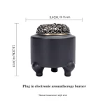 Antique lotus Plug-in style incense burner, Digital electronic temperature regulating Aromatherapy burner, Tea room decorations - Image 5