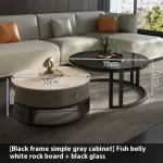 Round Unique Coffee Tables Waterproof Modern Simple Metal Coffee Tables Aesthetic Organizer Muebles De La Sala Home Decoration - Image 24