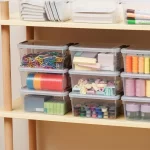 1.3 QT 20 Packs Small Storage Bins Plastic Storage Container Stackable Box with Lids for Organizing, Clear White - Image 3