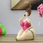 Nordic Plump Beauty Female Figurines Sculpture Ornaments Home Living Room Desk Fat Girl Statue Resin Decoration Accessories - Image 9