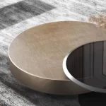Designer Stainless Coffee Tables European Luxury Round Tea Table Living Room Furniture Italian Tempered Glass Furniture Home - Image 5