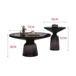 Italian Trendy Coffee Tables Round Classic Luxury Modern Design Coffee Tables Premium Aesthetic Table Basse Furniture For Home - Image 2