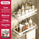 Bathroom Storage Rack Stainless Steel Anti Rust Storage Shower Rack Suction Cup Storage Rack Household Storage Appliances - Image 25