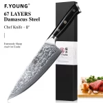 F.YOUNG Professional Kitchen Knives Damascus Steel Japanese Chef Knife Slicer Sashimi Utility Fruit Cooking Kitchenware Utensils - Image 9
