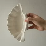 Shell Plate Cream Retro Ceramic Plate Fruit Snack Plate Dinner Tray Dish Set Jewelry Storage Dish Tableware Gift