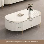 Modern Decorative Coffee Tables Luxury Decor Metal Minimalist Coffee Tables Unique Oval Stolik Kawowy Living Room Furniture - Image 12