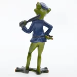 Cute Frog Playing Tennis Police Animal Model Statues 16cm Collectible Figurine Art Ornament Home Living Room Tabletop Decor Item - Image 5
