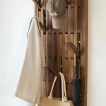 Solid Wood Wall Mounted Coat Racks Clothes Hanging Door Multilayer Coat Racks Hooks Piano Key Clothing Hanger Entrance Bedroom