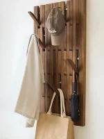Solid Wood Wall Mounted Coat Racks Clothes Hanging Door Multilayer Coat Racks Hooks Piano Key Clothing Hanger Entrance Bedroom