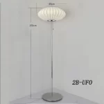 Nelson bubble floor lamp wabi sabi white ufo Silk lamp Danish designer Living Room Sofa Side Bedroom Bedside Standing Led Lamp - Image 12