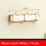 Walnut Coat Wall Hook Wall Hanging Coat Rack for Bathroom Kitchen Bedroom Hallway Wall Hooks Coat Clothes Holder - Image 7