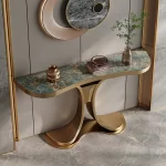 Elegant Vertical Living Room Table Metal Design Entry Premium Hotel Table Nordic Hall Wohnzimmer Tische Luxury Furniture