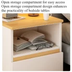 Bedside table Bedroom Home Modern simple bedroom Simple heightening Bedside small cabinet Storage drawer cabinet - Image 4